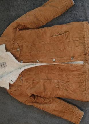 Denim&amp;co, 98912 вельветовая удлиненная куртка на меху