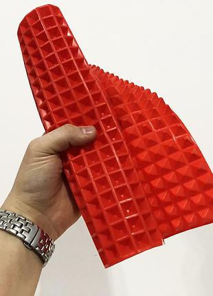 Килимок для випічки pyramid pan fat-reduction, силіконовий антипригарний килимок, червоний5 фото