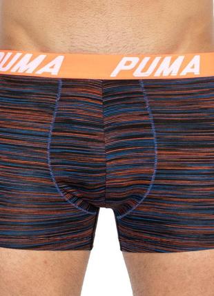 Труси-боксери puma spacedye stripe boxer 2p синій, червоний чол m4 фото