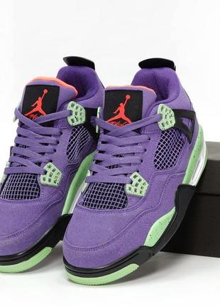 Мужские кроссовки nike air jordan 4 retro purple grey 41-42-43-44-45