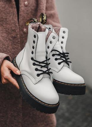 Натуральні шкіряні чоботи dr. martens з утепленням.