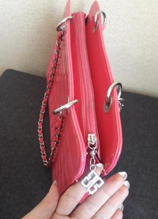 Розовая сумка с длинными ручками2 фото