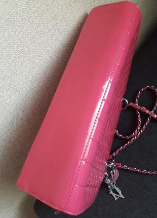 Розовая сумка с длинными ручками3 фото