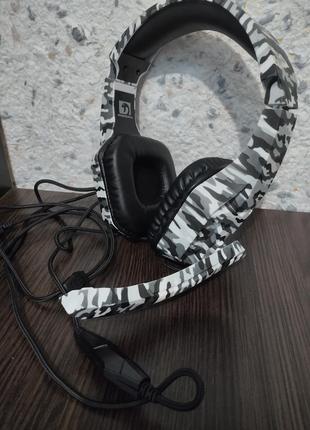 Mambasnake геймерські ігрові дротові навушники зі світлодіодним rgb підсвічуванням і мікрофоном