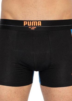 Труси-боксери puma statement boxer 2p чорний, синій чол m4 фото