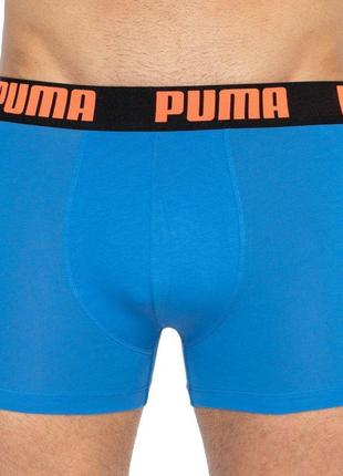 Труси-боксери puma statement boxer 2p чорний, синій чол m2 фото