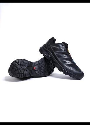 Крутые кроссовки salomon xt-6 adv all black8 фото