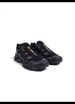 Крутые кроссовки salomon xt-6 adv all black9 фото