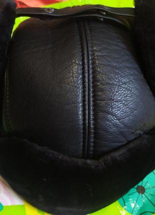 Мужская шапка-ушанка из экокожи на меху paskat3 фото