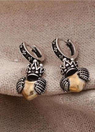 Сережки срібло silver_alexander_mc_qeen