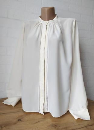 Блузка. шелковая блузка. нарядная блузка. белая блузка.1 фото