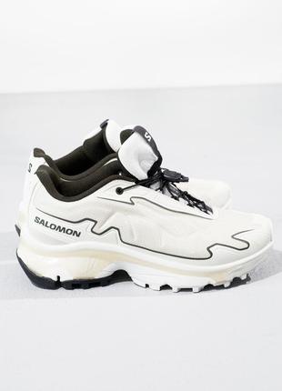Классные мужские кроссовки salomon xt slate white beige белые3 фото