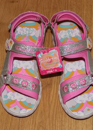 Детские босоножки skechers twinkle toes 33,5 р и 35 р. Скечерс7 фото