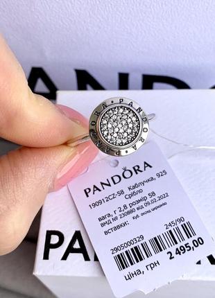 Каблучка пандора срібло 925 каблучка pandora «моногама з логотипом» каблучка перстень кільце оригінальна каблучка пандора нова бірка пломба4 фото