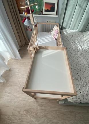 Кровать+пеленатор+ матрас с кокосовой стружкой от ikea5 фото
