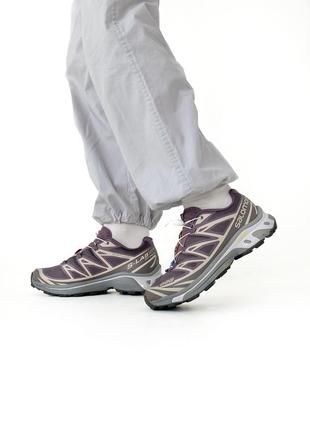 Крутые кроссовки salomon xt-6 purple grey сиреневые унисекс 36-45 р4 фото