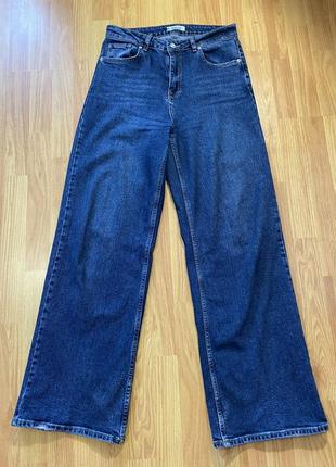 Сині джинси труби, широкі джинси