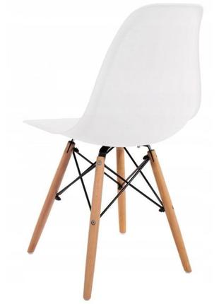 Крісло для кухні на ніжках bonro в-173 full kd біле (2 шт)5 фото