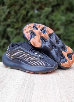 Adidas yeezy 700 v3 черные с оранжевым