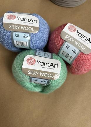 Пряжа yarnart silky wool2 фото