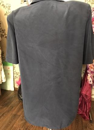 Рубашка иатлия шелк,шёлк мокрый асфальт2 фото