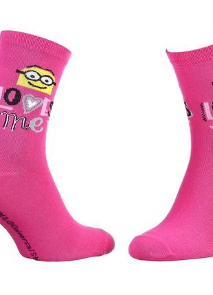 Шкарпетки minions minion+loves me темно-рожевий жін 36-41арт13890131-3