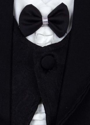 Черный костюм-смокинг2 фото