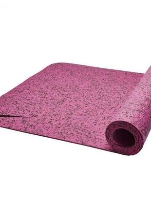 Килимок для йоги nike move yoga mat 4 mm фуксія, чорний уні 61х172см n.100.3061.635.os