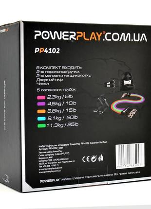 Набір трубчастих еспандерів powerplay pp-4102 expander set 5шт.4 фото