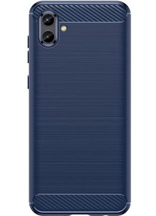 Чохол fiji polished carbon для samsung galaxy a04 (a045) противоударный бампер синій