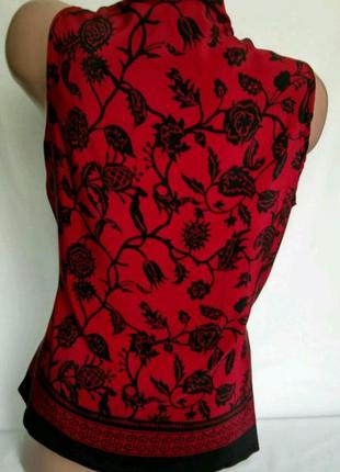 Блуза на запах, 100% шелк, классическая расцветка р.  40 - l - нюанс, от alba moda3 фото
