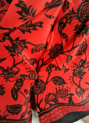 Блуза на запах, 100% шелк, классическая расцветка р.  40 - l - нюанс, от alba moda6 фото