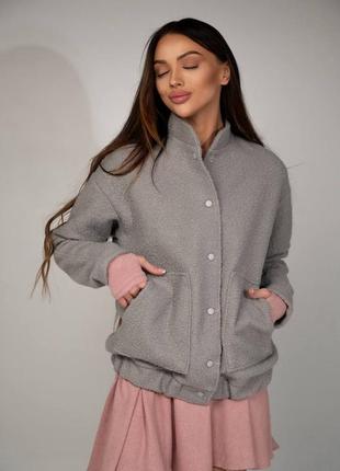 Женская куртка курточка бомбер мех тедди барашек весне демисезон