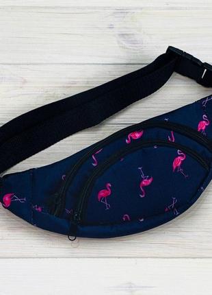 Бананка текстиль принт "фламинго"