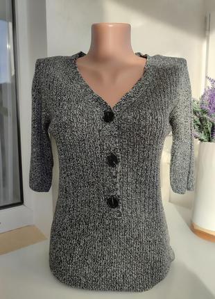 Серенький новый пуловер high-neck banani