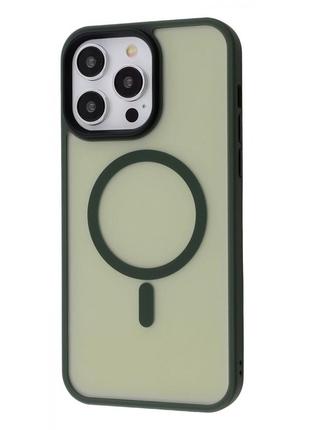 Чохол wave matte insane case with magsafe iphone 14 pro green