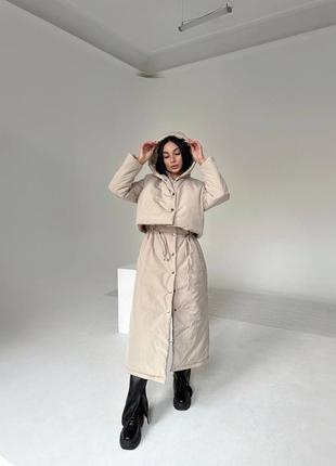 Утеплені trench coats зі зйомним жилетом 🧥 тепле пальто ❤️ базове пальто з жилетом ❤️ утеплений тренч