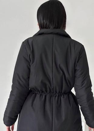 Утепленные trench coats со съемным жилетом 🧥 теплое пальто по фигуре с жилетом с капюшоном ❤️ базове утеплене пальто тренч ❤️2 фото
