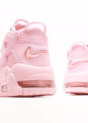 Невероятные женские кроссовки nike air more uptempo triple pink foam розовые3 фото