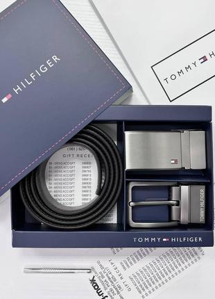 Двусторонний ремень с двумя пряжками tommy Womenr