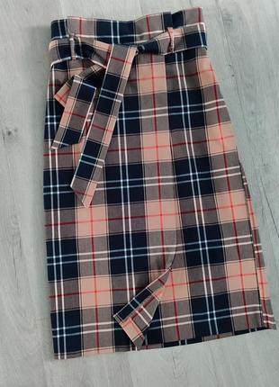 Спідниця h&m, висока посадка,на запах, віскоза, поліестер