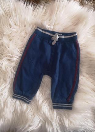 Утепленные спортивные штаны на 3-6 месяцев 62-68 см штанишки штанишки