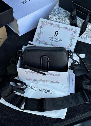 Жіноча сумка marc jacobs the snapshot total black чорна