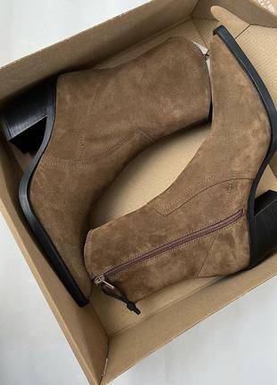 Шкіряні козаки ковбойки ботінки ботильйони zara 38,