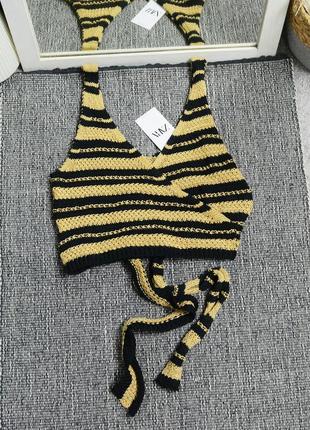 Новый вязаный топ zara