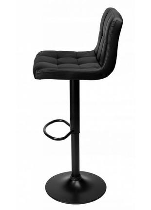 Барний стілець зі спинкою bonro bn-0106 чорний з чорною основою5 фото