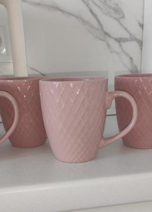 Чашки розовые2 фото