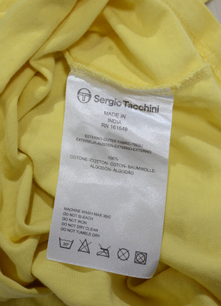 Шикарная футболка от бренда sergio tacchini желтая оригинал xxl xl7 фото