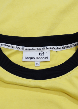 Шикарная футболка от бренда sergio tacchini желтая оригинал xxl xl6 фото