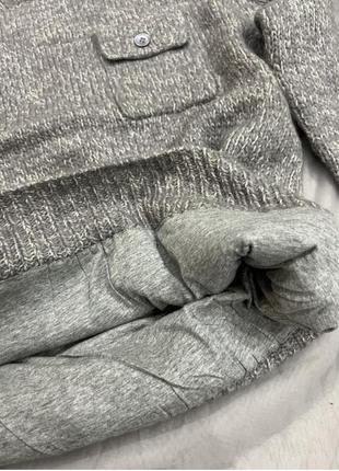 Шерстяной свитер джемпер mcneal оригинальный серый с подкладкой6 фото